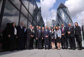 The Secretary for Transport and Housing and Chairman of the Hong Kong Maritime and Port  Board, Mr Frank Chan Fan (second front left), Commissioner for Maritime and Port Development (second front right) meet the Hong Kong and UK shipping communities in a lunch.